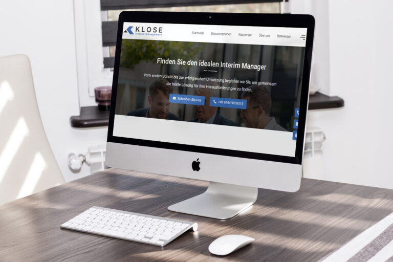 Website erstellen lassen - WebsiteWerk - Webdesign-Referenzen - Klose Interim Management - Ronneburg