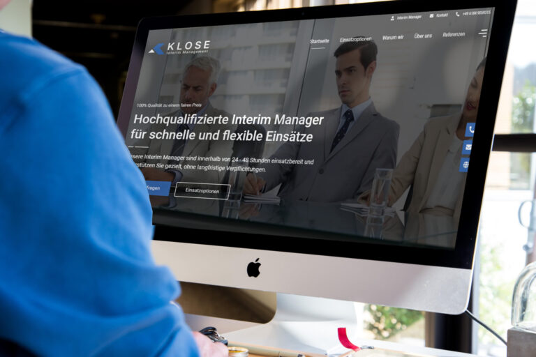 Website erstellen lassen - WebsiteWerk - Webdesign-Referenzen - Klose Interim Management - Ronneburg